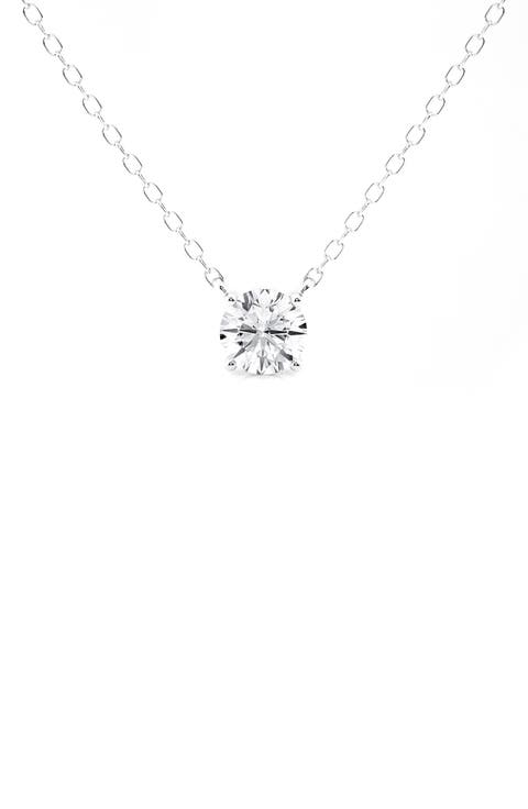 Round Cut Lab Created Diamond Necklace - 0.50ctw