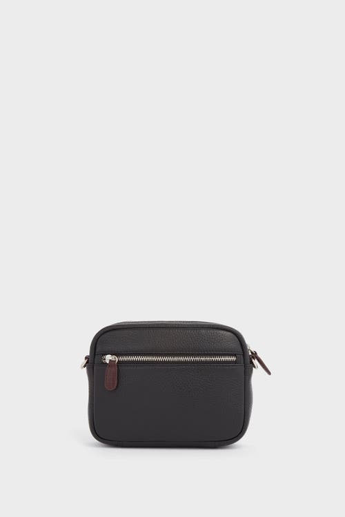 Osprey London The Chiswick Leather Crossbody Bag In Black