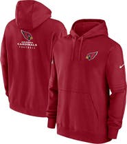Nike Men's Nike Cardinal Arizona Cardinals Sideline Club Fleece Pullover Hoodie