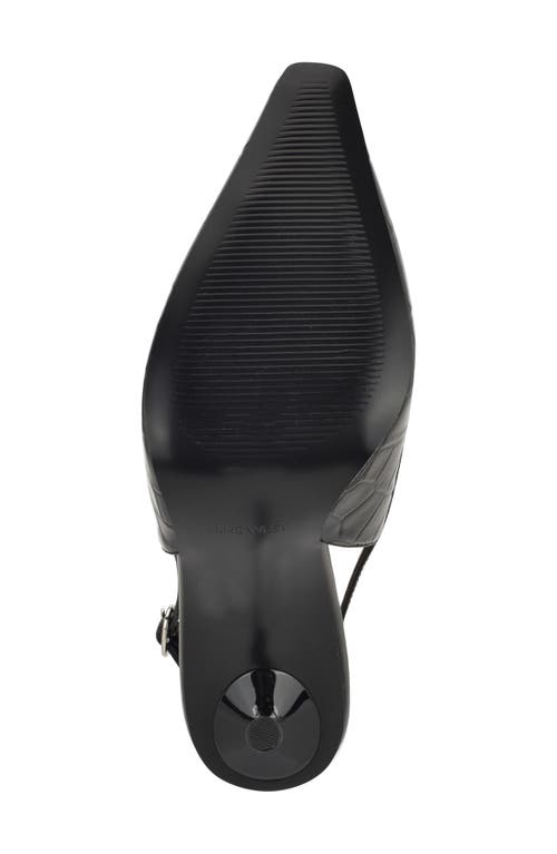 Nine West Orlanda Slingback Pointed Toe Pump In Animal Print