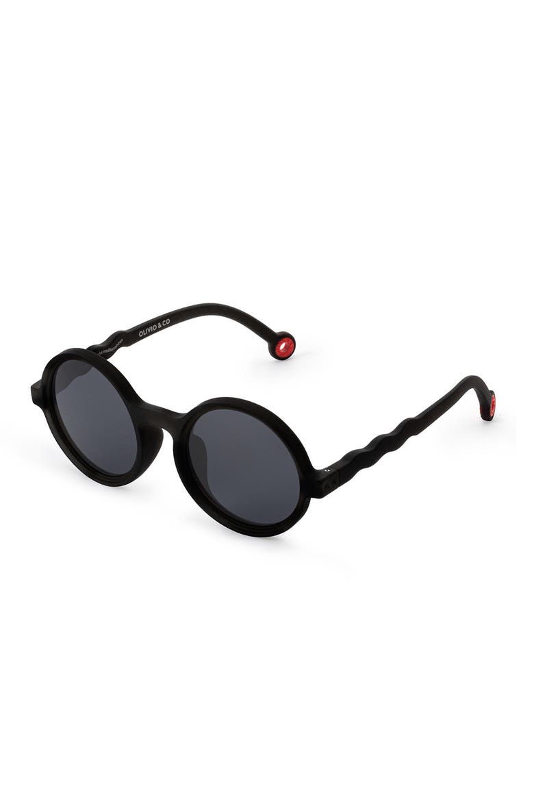 Toddler Round Sunglasses, Main, color, Squid Black