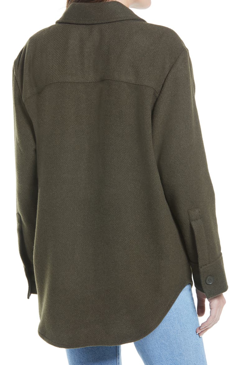 Women's Shirt Jacket, Alternate, color, OLIVE DARK