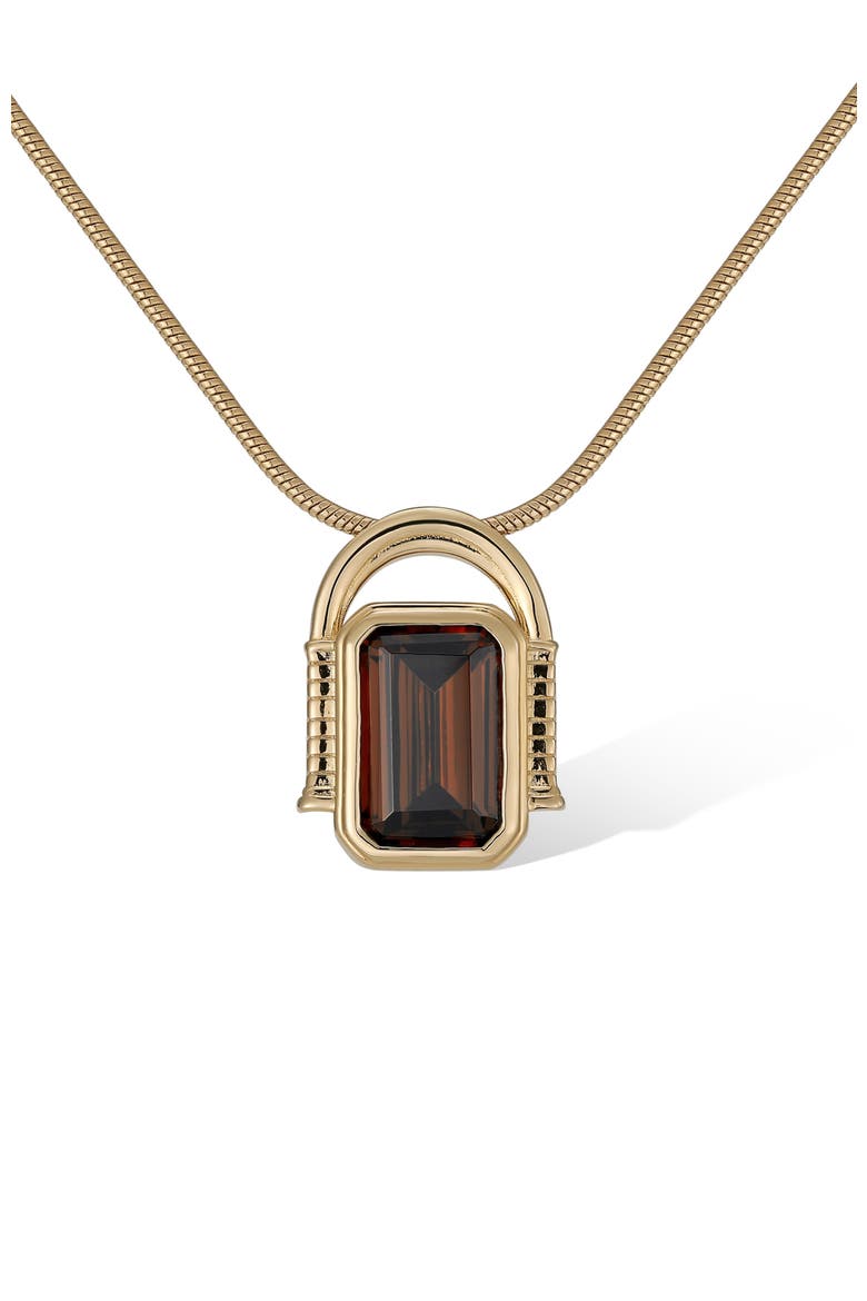 Olympieion Necklace, Alternate, color, Brown & Gold
