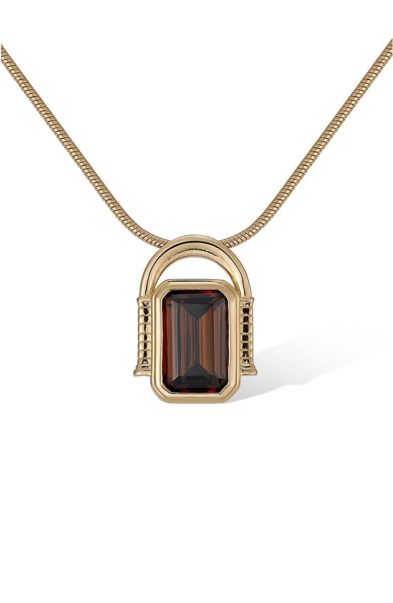 RC RETRO CHIC Olympieion Necklace, Alternate, color, Brown & Gold