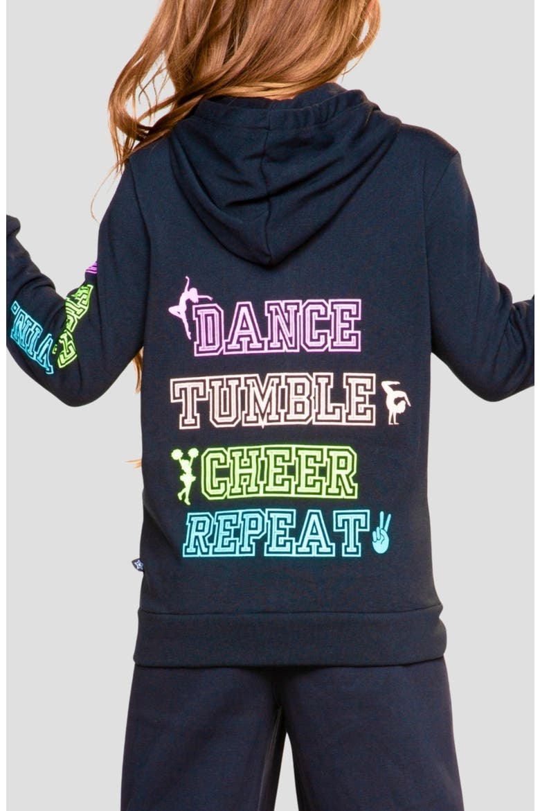 Kids' Soft Easy Zip Hoodie, Alternate, color, BLK MULTI
