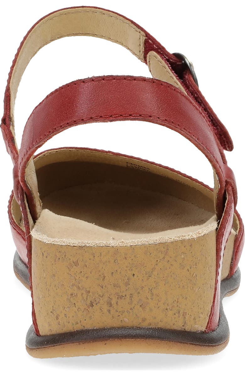 Dansko Christine Maryjane Flat, Alternate, color, Red Burnished Nappa