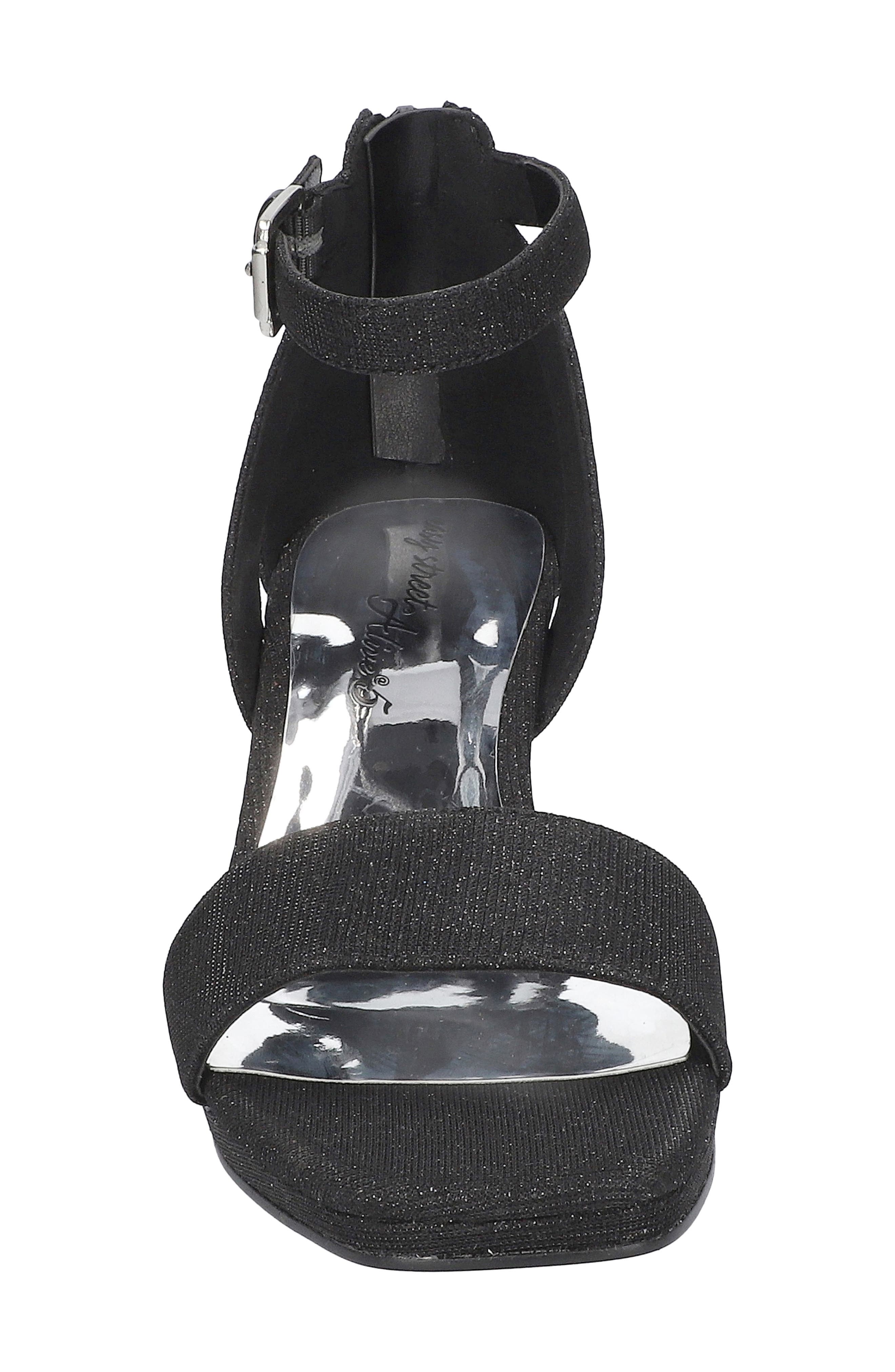 Ro Ankle Strap Sandal, Alternate, color, BLACK GLITTER