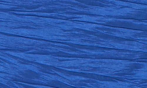 Alex Evenings Crinkle Off The Shoulder Stretch Taffeta Gown In Blue