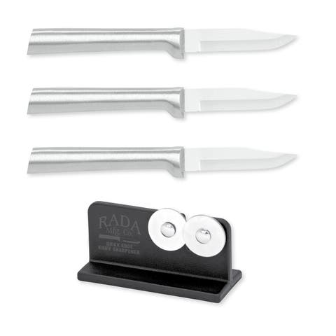 Cutlery 2.5-Inch Peeling Paring Knife Set of 3 & Quick Edge Knife Sharpener