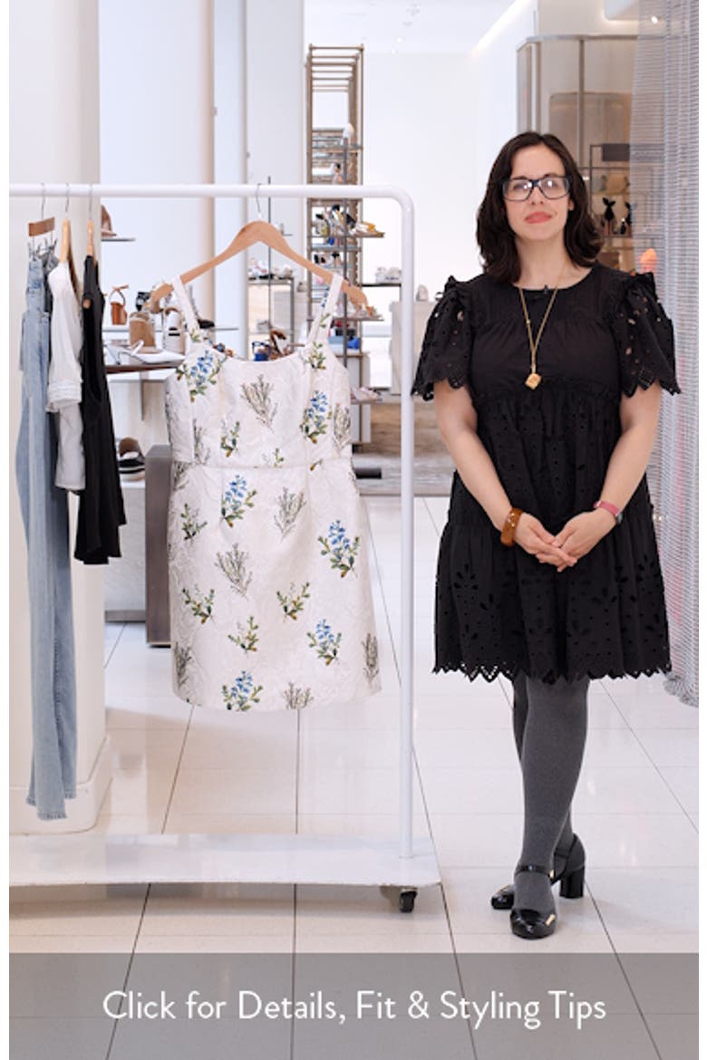 Kelsey Floral Jacquard Minidress video