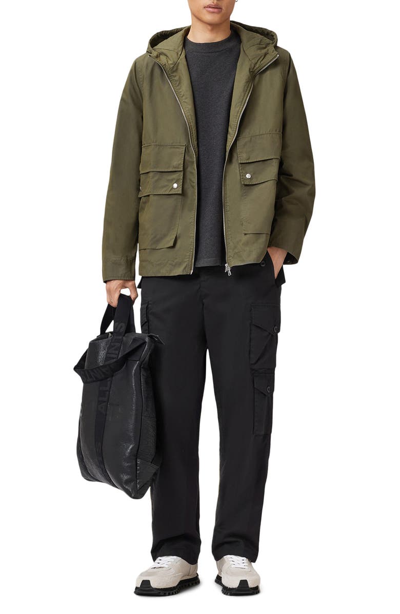 AllSaints Decoy Stretch Cotton Cargo Pants, Alternate, color, Koto Black