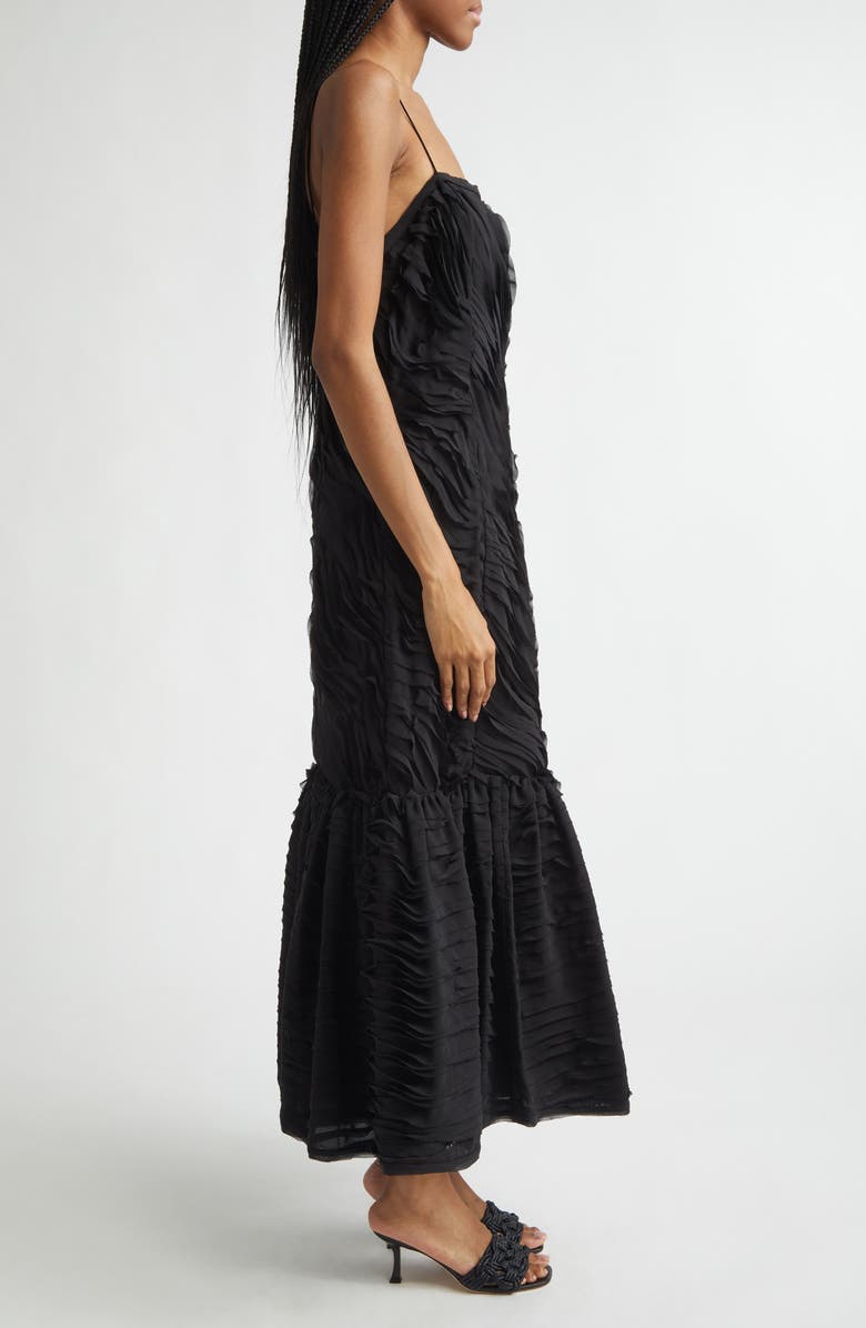 Ulla Johnson Augustina Botanical Midi Dress, Alternate, color, Noir