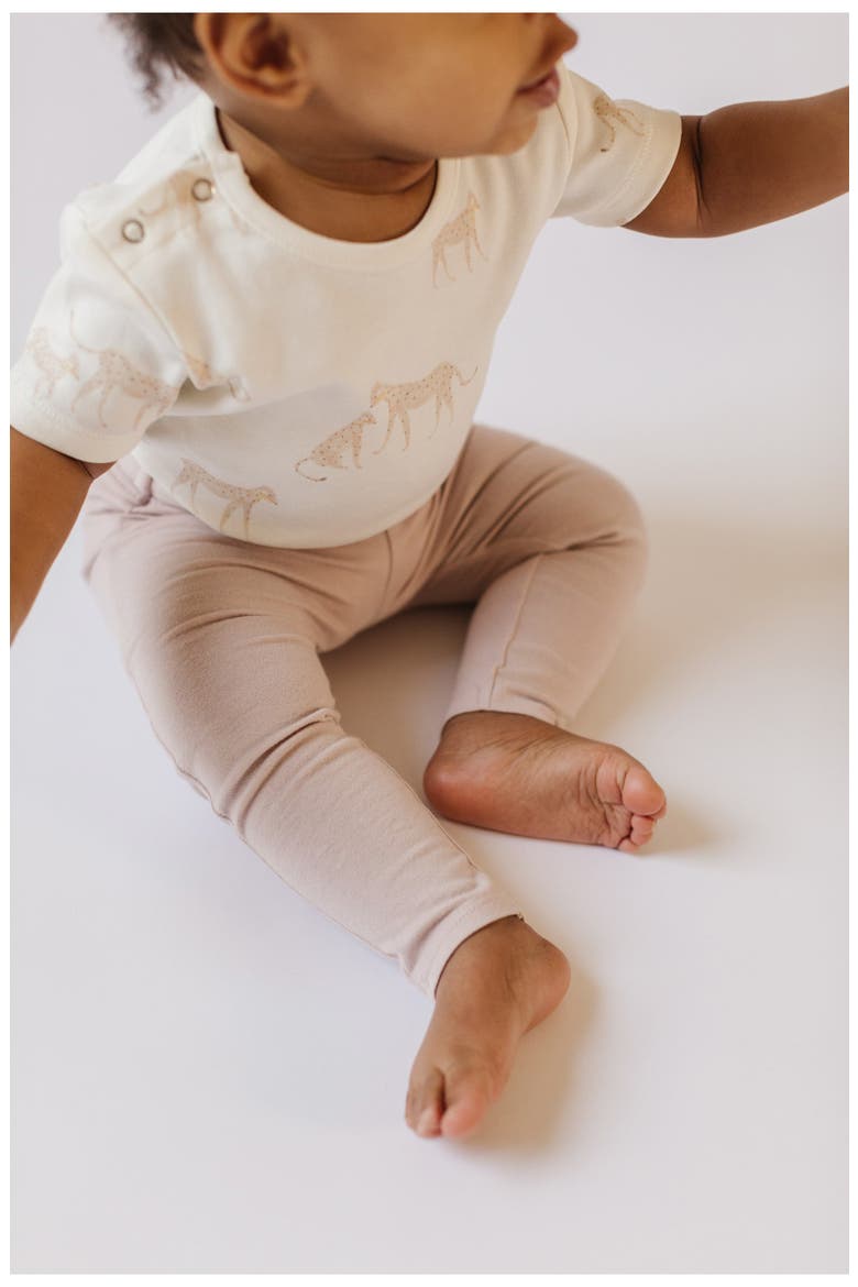 Essential Stretch Organic Cotton Leggings, Alternate, color, PALE PINK