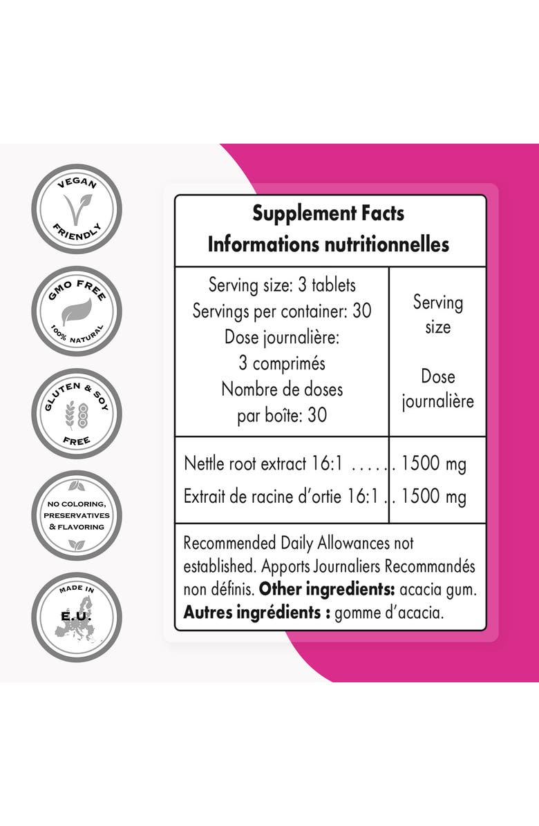 SuperSmart Nettle Root Extract 1500mg, Alternate, color, NO COLOR