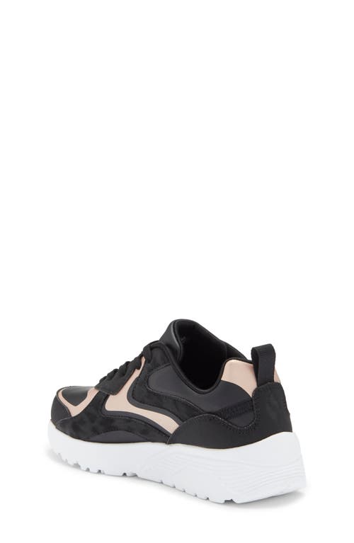 Skechers Kids' Uno Lite Sneaker In Black/rose Gold