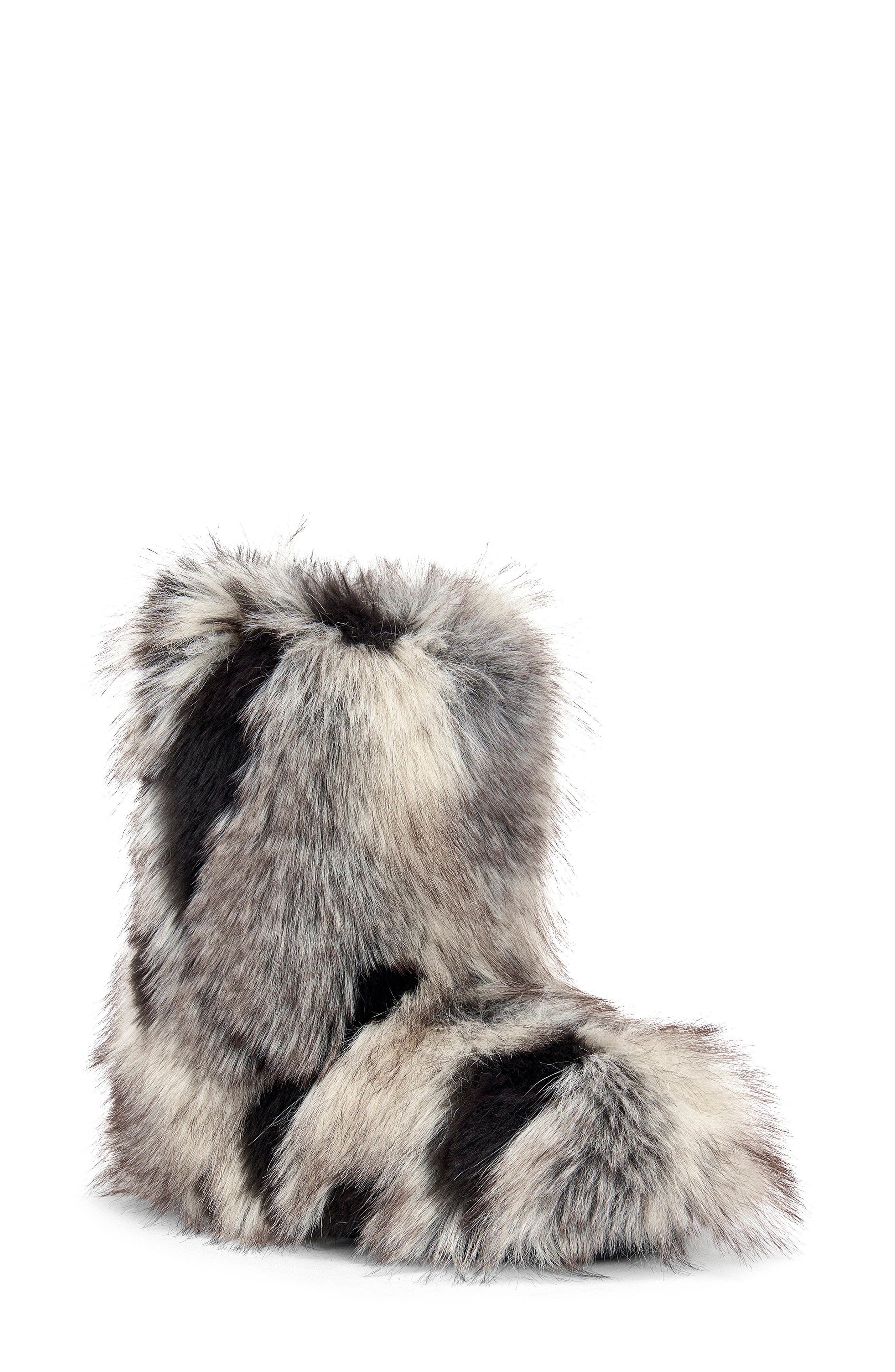 Alixia Faux Fur Boot, Main, color, GREY MULTI
