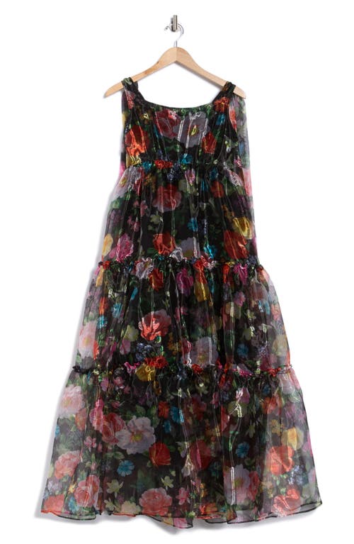 Chelsea28 Floral Bow Shoulder Maxi Dress In Multi