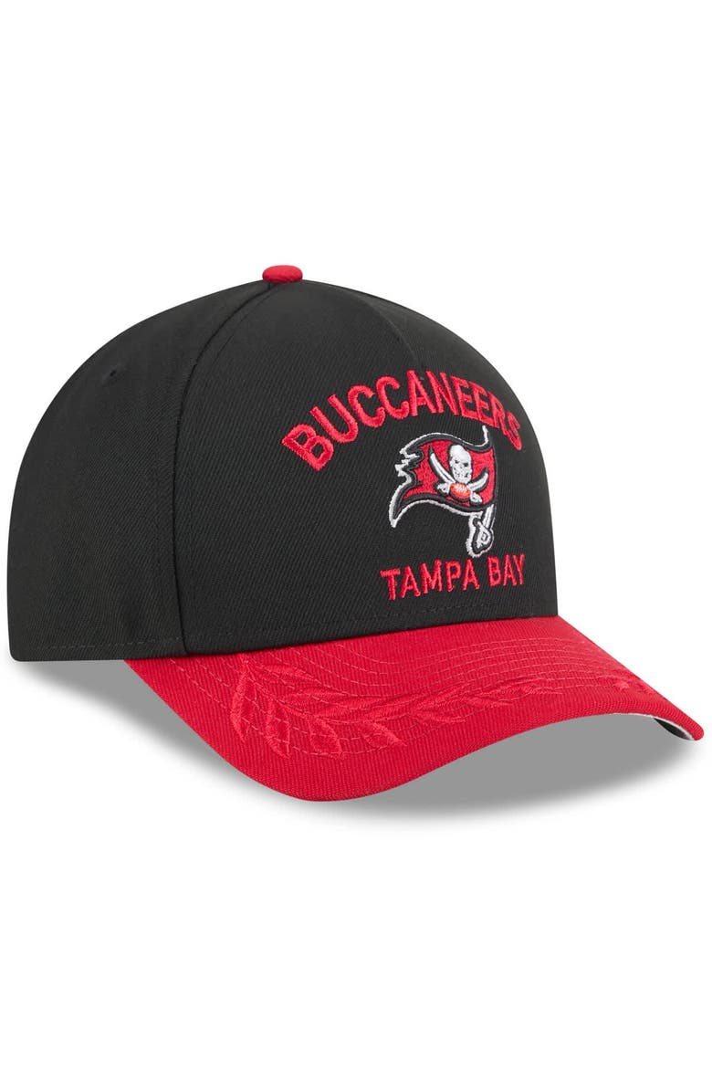 New Era Men's New Era Black/Red Tampa Bay Buccaneers 2025 NFL Draft 9FORTY A-Frame M-Crown Adjustable Hat, Alternate, color, Black