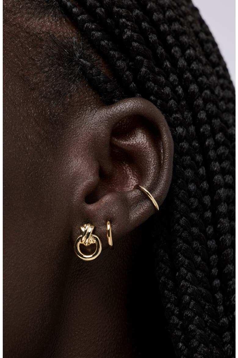 Mini Remi Knot Stud Earrings, Alternate, color, GOLD