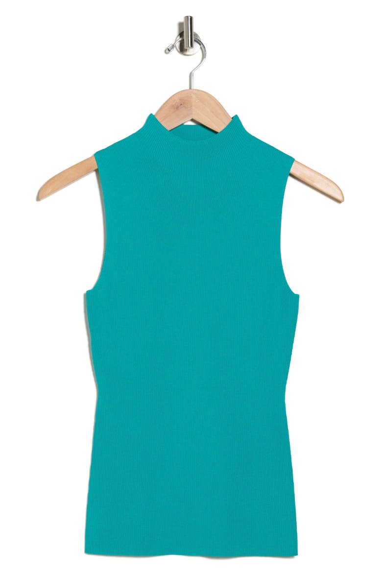 Leenda Sleeveless Mock Neck Sweater, Alternate, color, BILLIARD