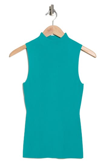 Theory Leenda Sleeveless Mock Neck Sweater In Blue