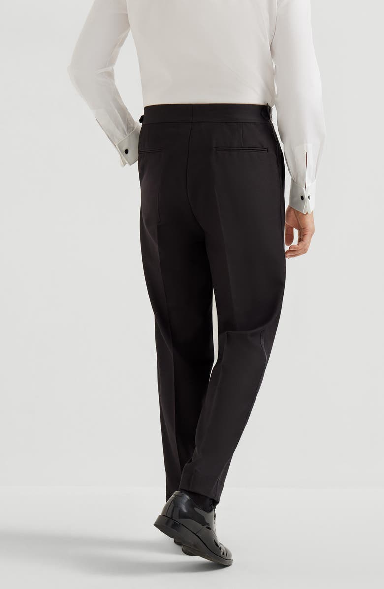 Brunello Cucinelli Tuxedo trousers, Alternate, color, Black