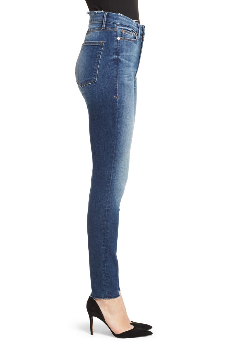 Good American Good Legs High Waist Raw Hem Skinny Jeans, Alternate, color, 