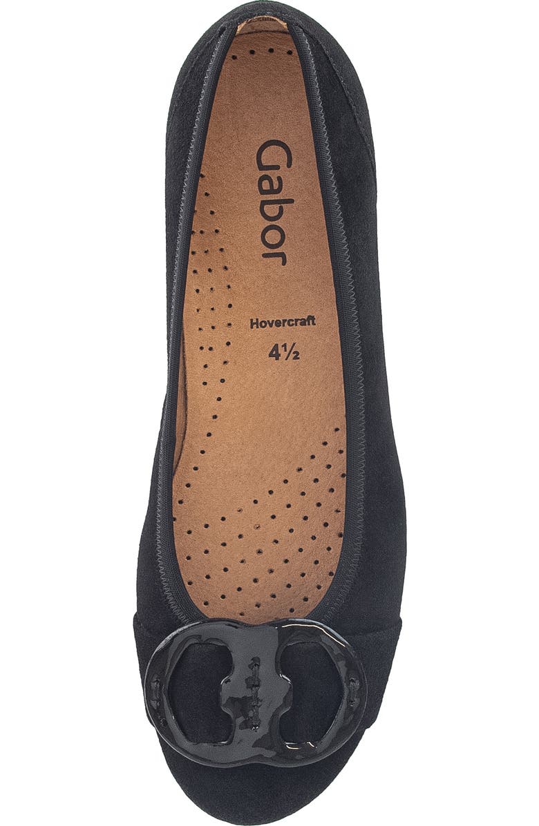 Gabor Buckled Flat, Alternate, color, Black