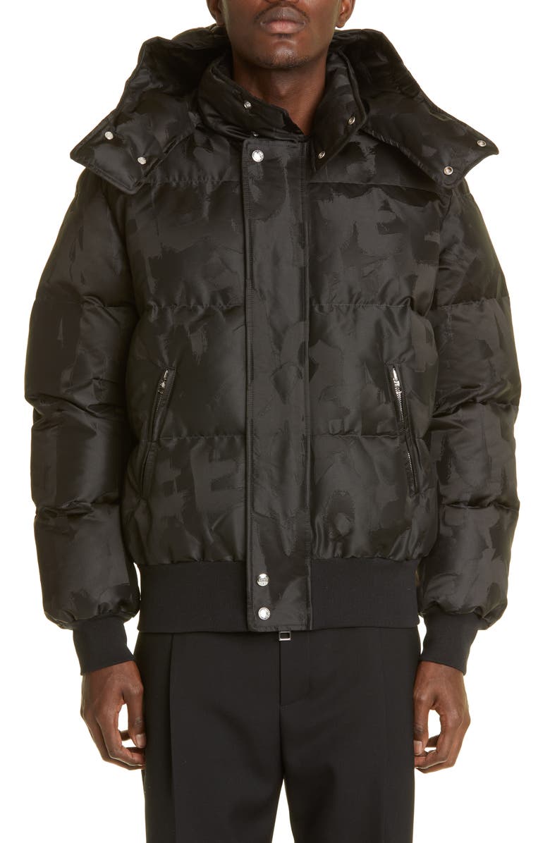 McQueen Graffiti Print Puffer Jacket, Main, color, 