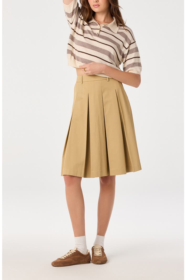Alice Pleated Skirt, Alternate, color, KHAKI