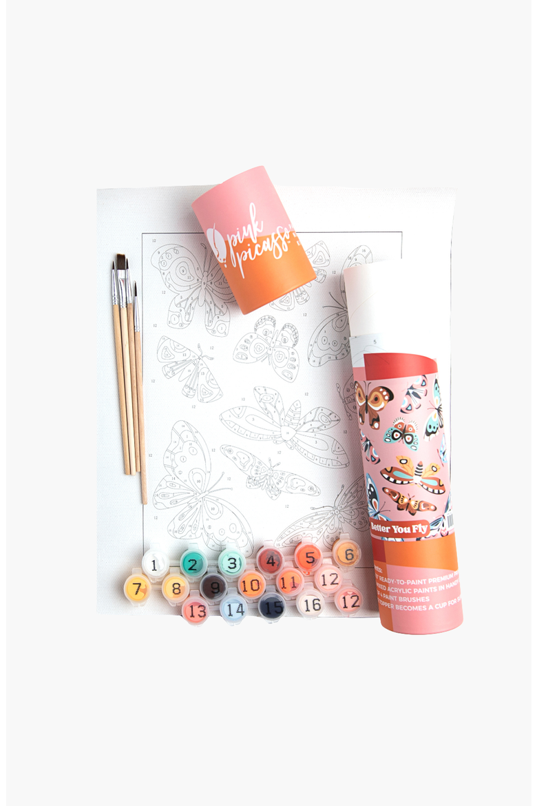 Butterflies Paint by Numbers Kit, Main, color, Multicolor