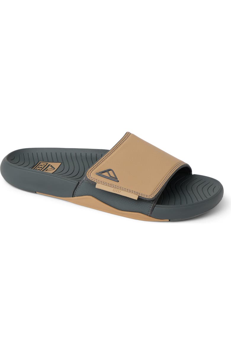 Reef Phantom Slab Slide Sandal, Main, color, Black/ Tan