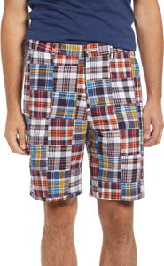 Berle Patchwork Madras Flat Front Shorts
