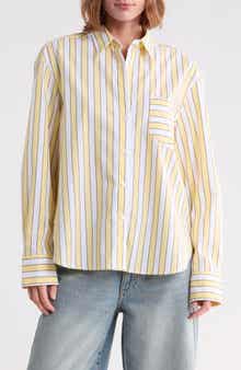 Classic Boxy Poplin Button-Up Shirt