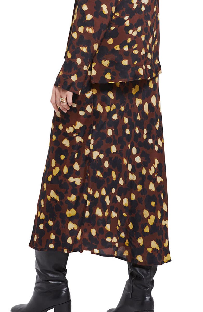 ottod'Ame Fluid Viscose Long Skirt, Alternate, color, Brown
