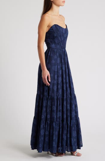 Gracefully Elegant Embroidered Corset Gown