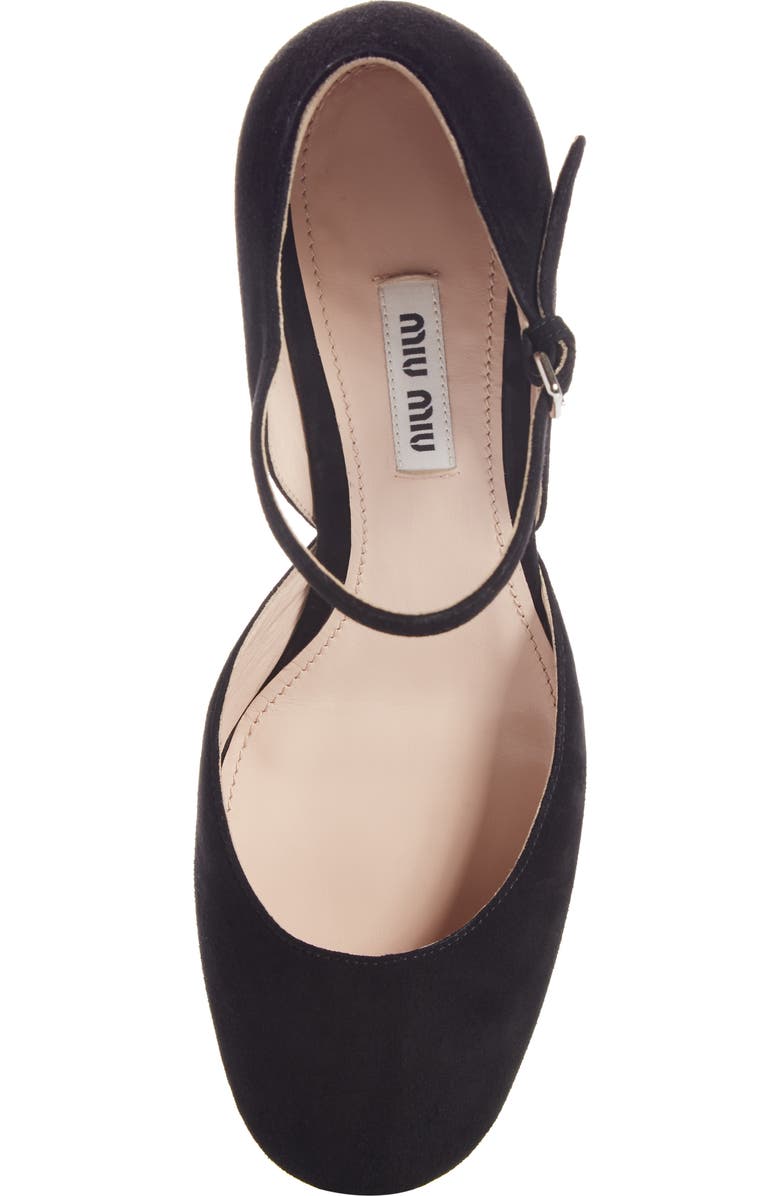 Miu Miu Embellished Block Heel Mary Jane Pump, Alternate, color,