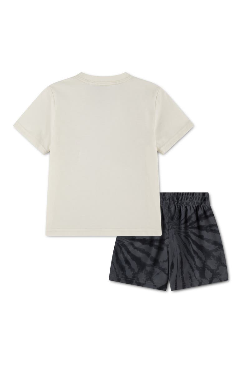 Kids' Logo Graphic T-Shirt & Tie Dye Shorts Set, Alternate, color, IRON GRAY