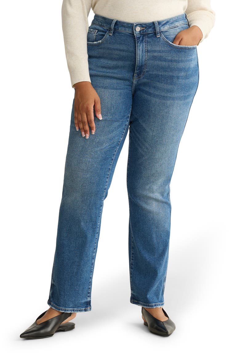 ASE High Waist Straight Leg Jeans, Main, color, CITY GIRL