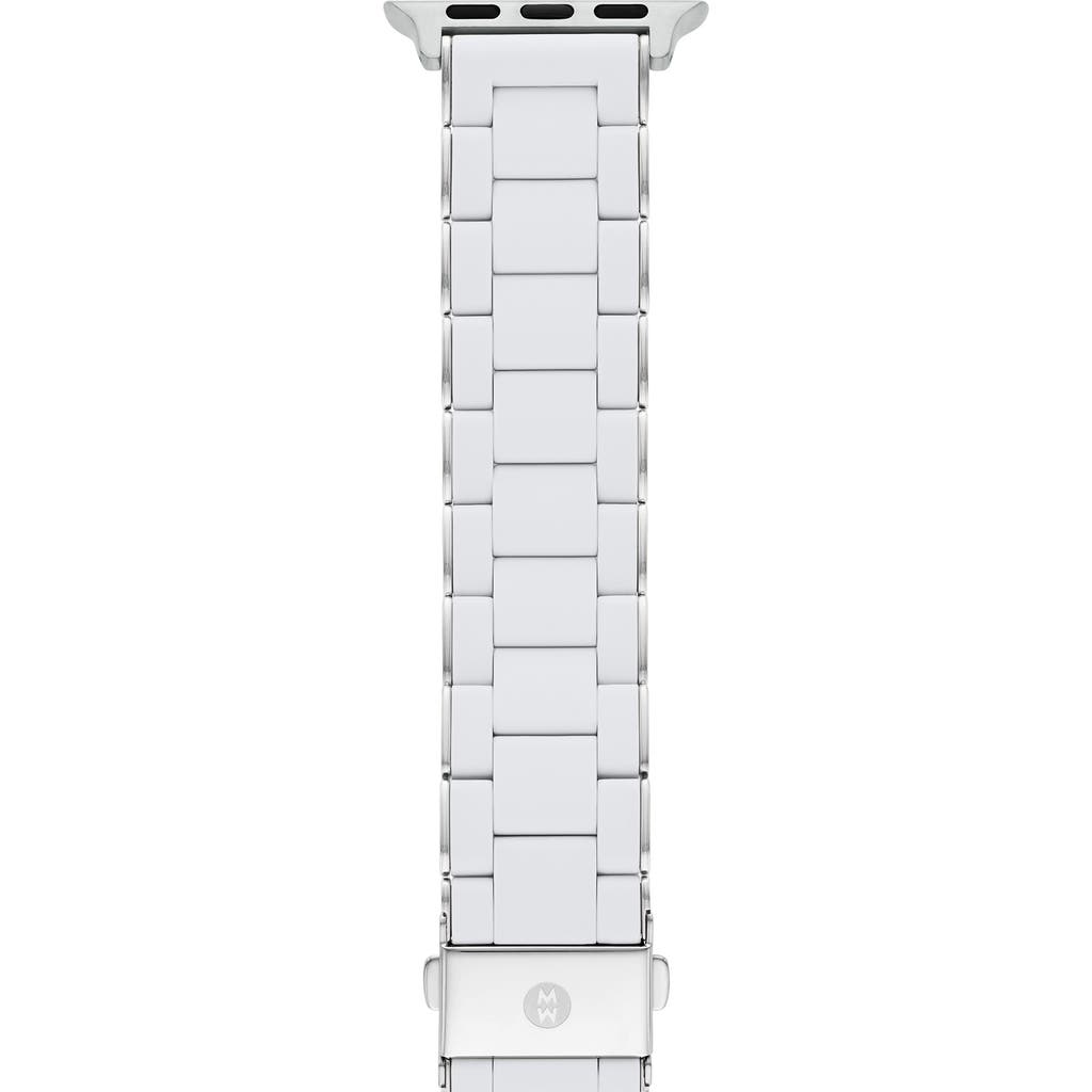 Michele Silicone Apple Watch® Watchband In Metallic