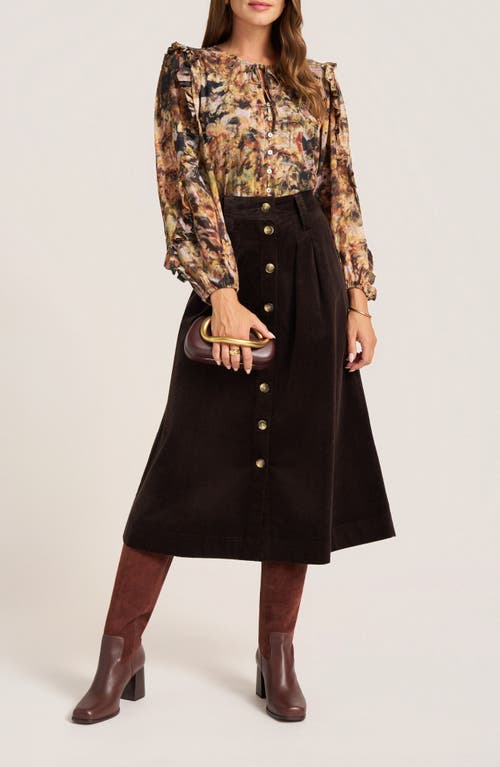 Matty M . Tawny Button-up Shirt In Brown