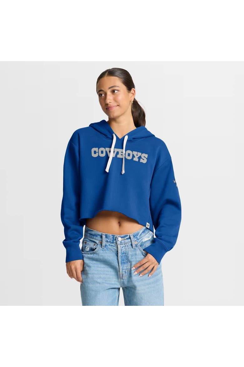 Women's Fanatics Royal Dallas Cowboys Oversized Hometown Heritage Cropped Hoodie, Main, color, Royal