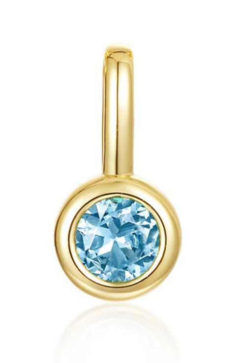 Bezel Birthstone Charm Pendant