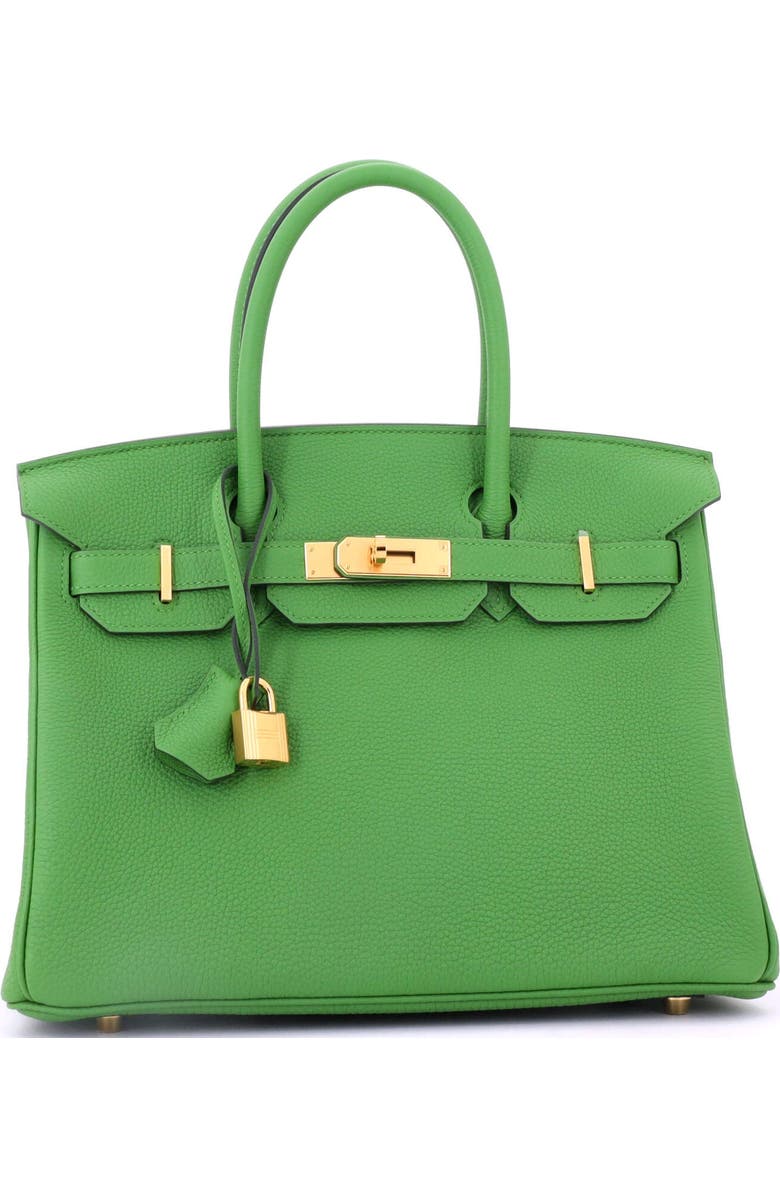 Pre-Owned Hermes Birkin Handbag Green Togo with Gold Hardware 30, Alternate, color, Vert Yucca