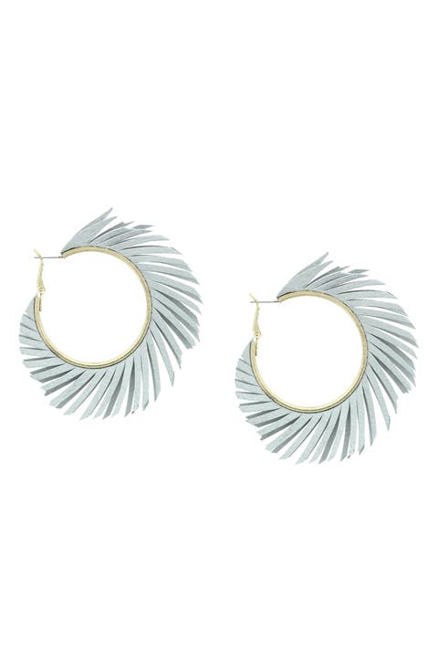 Fringe Hoop Earrings
