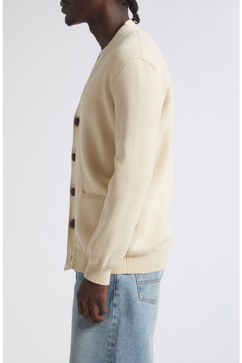Golden Cotton Blend Cardigan, Alternate, color, TRAVERTINE
