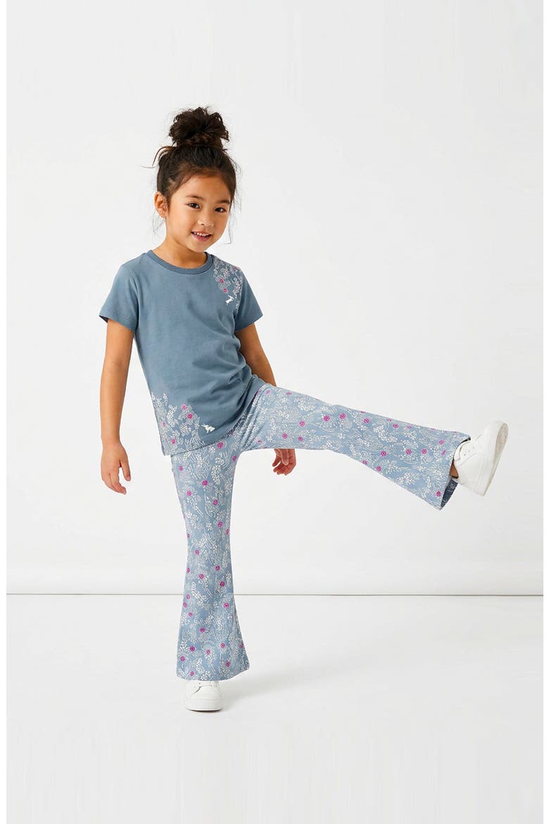 Organic Cotton Print Flare Leggings, Alternate, color, Cherry Blossom