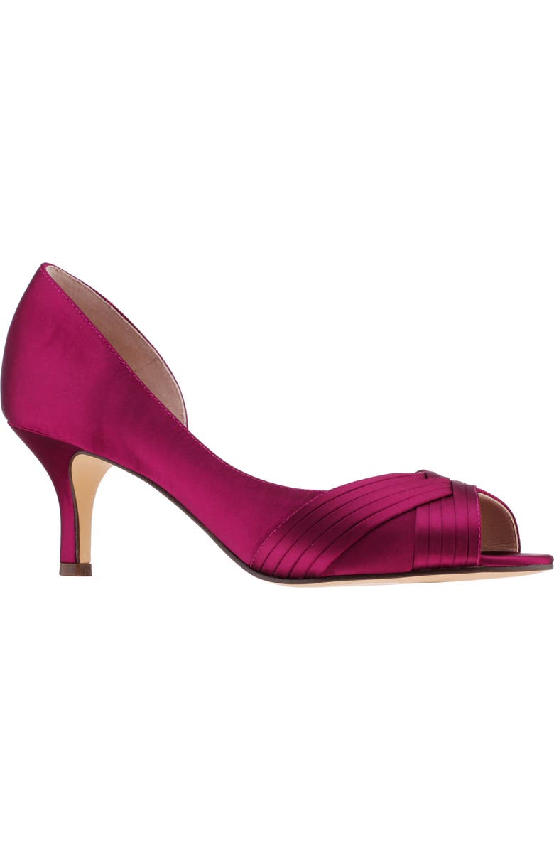 Nina Contesa Open Toe Pump, Main, color, Wine