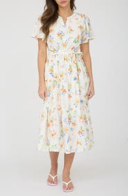 AUGUST SKY Flutter Sleeve Midi Dress