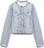 rag & bone Miramar Cora Collarless Trompe l'Oeil Faux Denim Ponte Jacket